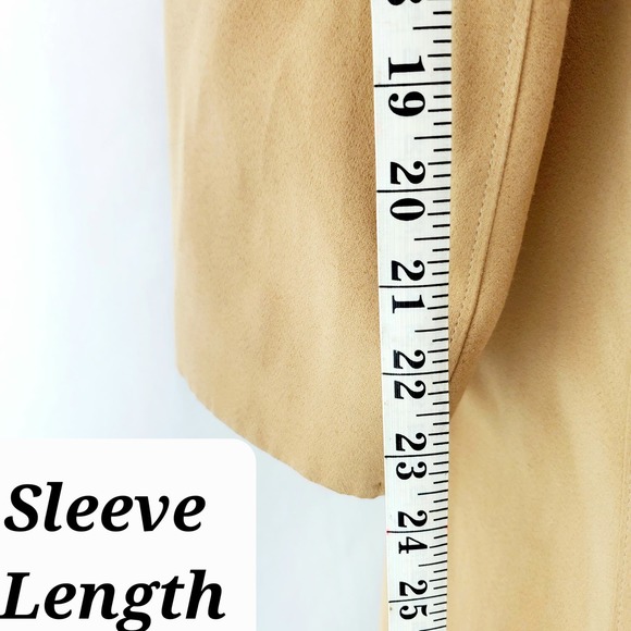 Misty Harbor Womens Tan Button Up Trench Coat Size 16 - Picture 10 of 11